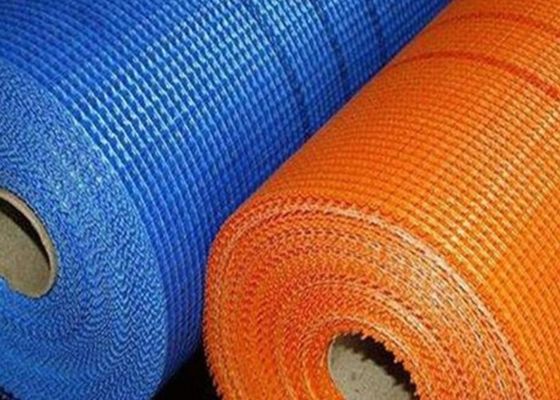 Résistance à la corrosion orange bleue fil Mesh Buliding Material de fibre de verre de 1m - de 2m