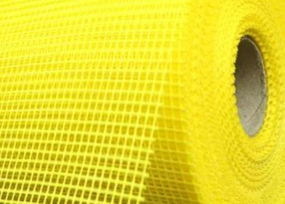 Fil jaune Mesh Buliding Material de fibre de verre de la résistance à la corrosion 1m